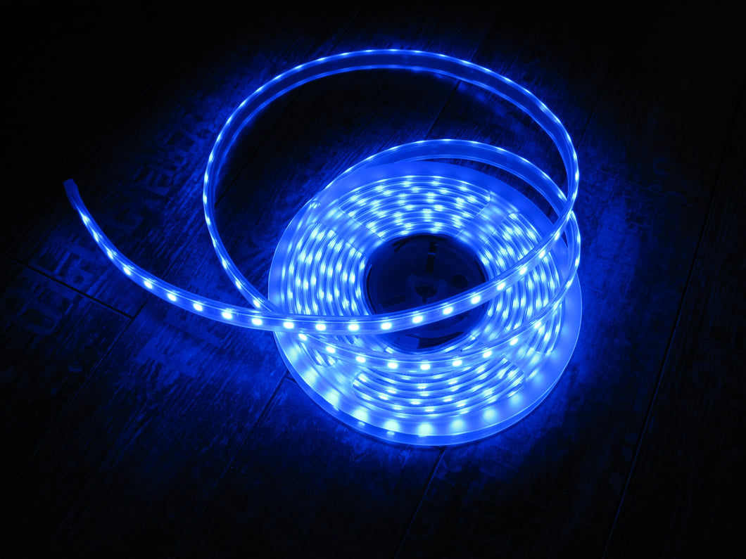 Ruban led 60 leds 5050 / m IP 68 12 V  Bleu  66 € HT