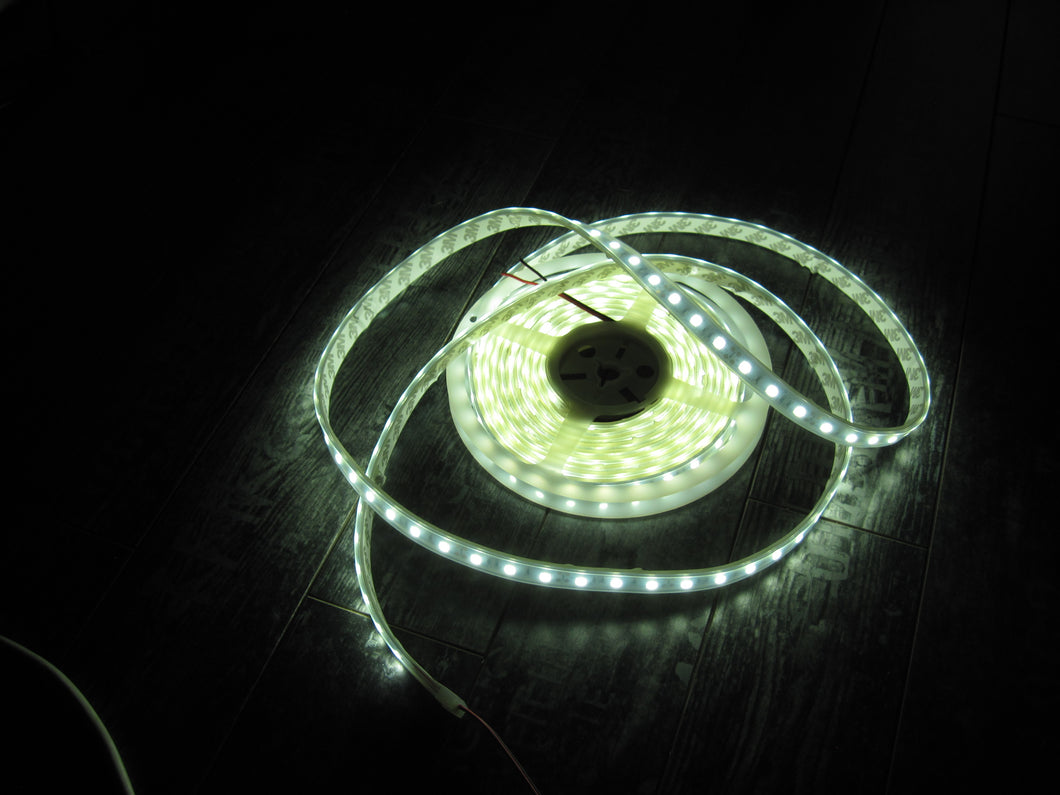 Ruban led 60 leds 5050 / m IP 68 12 V  6000-6500°K   66 € HT